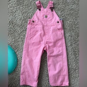 Pink Carhartt overalls 2t